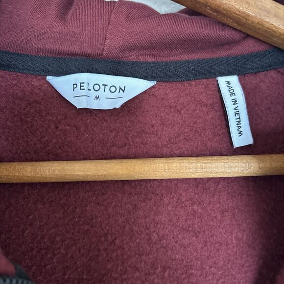 Maroon Peloton Hooded Zip Up Hoodie - Size Medium - Picture 4 of 7